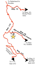 Map to CSU Extension in Gilpin County office